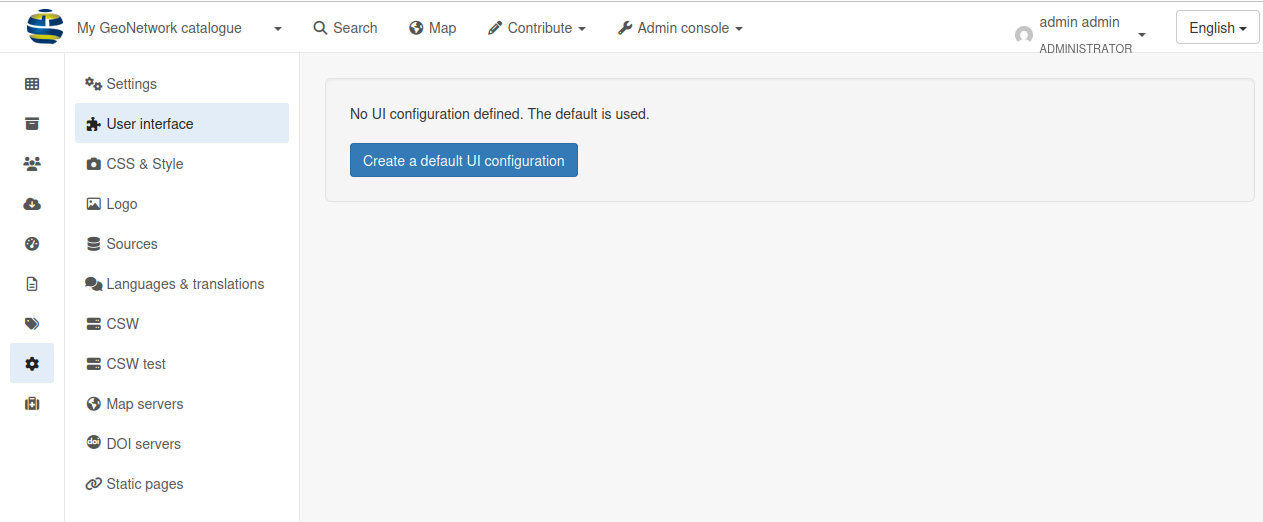 Create UI settings